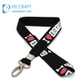 High quality cheap custom blank rainbow colorful printed breakaway polyester lanyard with buckle